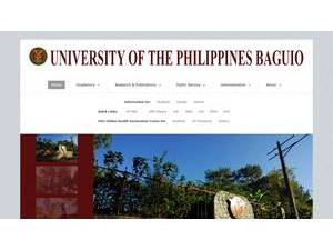 University of the Philippines Baguio's official website homepage screenshot