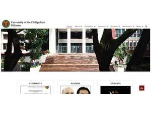 University of the Philippines Diliman's official website homepage screenshot