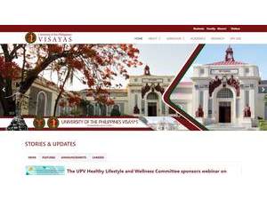 University of the Philippines in the Visayas's official website homepage screenshot