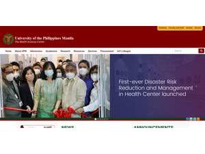 University of the Philippines Manila's official website homepage screenshot