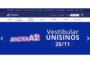 University of the Rio dos Sinos Valley's official website homepage screenshot