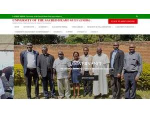 University of the Sacred Heart Gulu's official website homepage screenshot