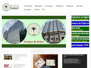 University of the Sahel's official website homepage screenshot