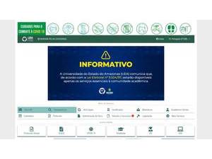 University of the State of Amazonas's official website homepage screenshot