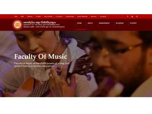 University of the Visual and Performing Arts's official website homepage screenshot