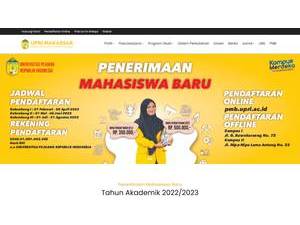 University of the Warriors of the Republic of Indonesia's official website homepage screenshot
