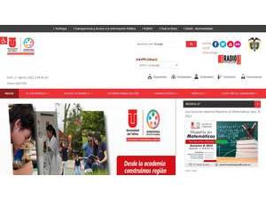 University of Tolima's official website homepage screenshot