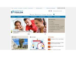 University of Toulon's official website homepage screenshot