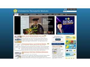 University of Trunojoyo Madura's official website homepage screenshot