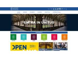 University of Tuscia's official website homepage screenshot