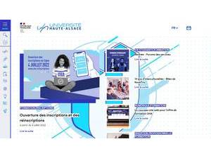 University of Upper Alsace's official website homepage screenshot