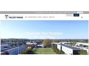 University of Valley Forge's official website homepage screenshot
