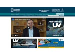 University of Valparaíso's official website homepage screenshot