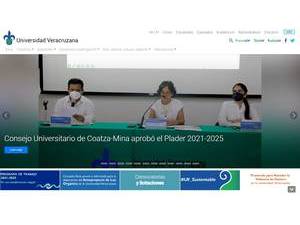 University of Veracruz's official website homepage screenshot