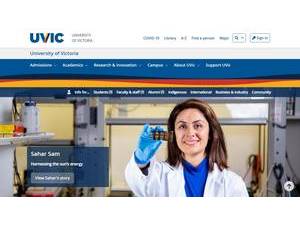 University of Victoria's official website homepage screenshot