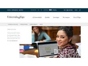 University of Vigo's official website homepage screenshot