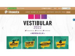 University of West Paulista's official website homepage screenshot