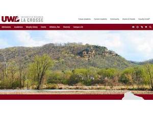 University of Wisconsin-La Crosse's official website homepage screenshot