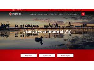 University of Wisconsin-Madison's official website homepage screenshot