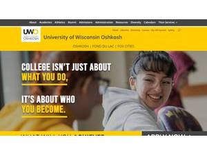 University of Wisconsin-Oshkosh's official website homepage screenshot