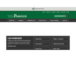 University of Wisconsin-Parkside's official website homepage screenshot