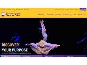 University of Wisconsin-Stevens Point's official website homepage screenshot