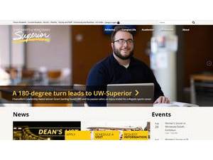 University of Wisconsin-Superior's official website homepage screenshot
