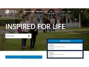 University of Worcester's official website homepage screenshot