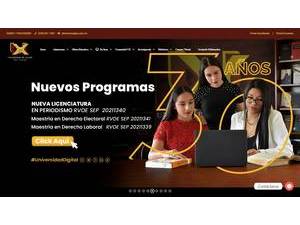 University of Xalapas's official website homepage screenshot