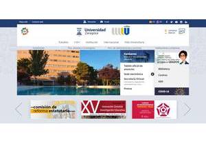 University of Zaragoza's official website homepage screenshot