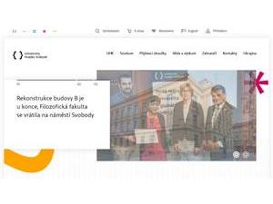 Univerzita Hradec Králové's official website homepage screenshot