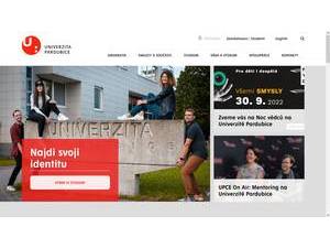 Univerzita Pardubice's official website homepage screenshot