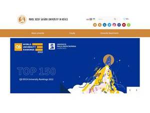 Univerzita Pavla Jozefa Šafárika v Košiciach's official website homepage screenshot