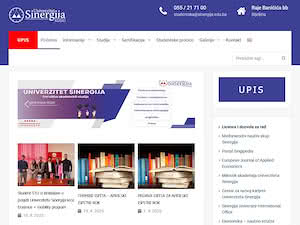 Univerzitet Sinergija's official website homepage screenshot