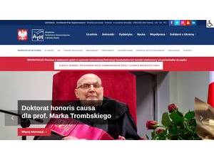 Uniwersytet Bielsko-Bialski's official website homepage screenshot
