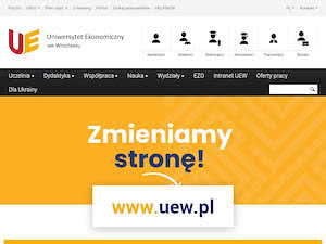 Uniwersytet Ekonomiczny we Wrocławiu's official website homepage screenshot