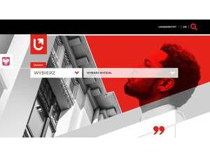 Uniwersytet Łódzki's official website homepage screenshot