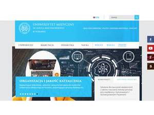 Uniwersytet Medyczny im. Karola Marcinkowskiego w Poznaniu's official website homepage screenshot
