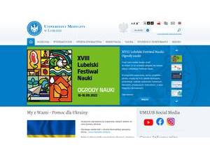 Uniwersytet Medyczny w Lublinie's official website homepage screenshot