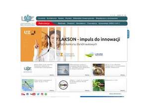 Uniwersytet Zielonogórski's official website homepage screenshot