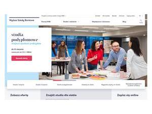 Uniwersytety WSB Merito's official website homepage screenshot