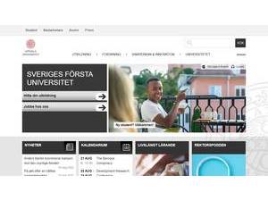 Uppsala Universitet's official website homepage screenshot