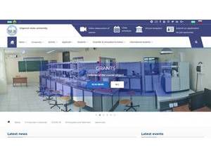 Urganch Davlat Universiteti's official website homepage screenshot