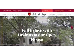 Ursinus College's official website homepage screenshot