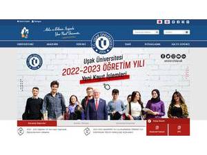 Uşak Üniversitesi's official website homepage screenshot