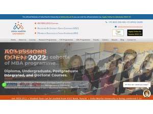 Usha Martin University's official website homepage screenshot