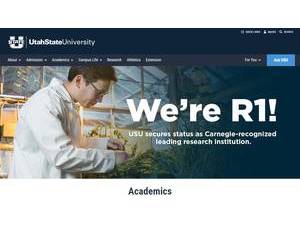 Utah State University's official website homepage screenshot