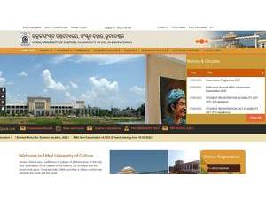 Utkal University of Culture's official website homepage screenshot