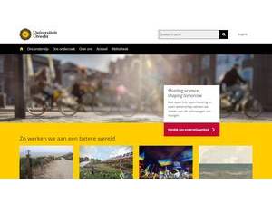 Utrecht University's official website homepage screenshot