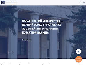 V. N. Karazin Kharkiv National University's official website homepage screenshot